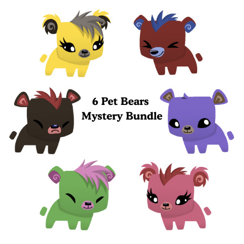 Animal Jam Classic AJC Meagyn’s Pet Bears Mystery Bundle 6 Bears I Fast & Cheap