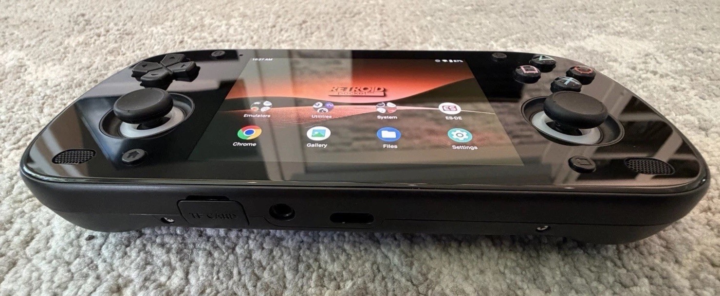 Retroid Pocket Mini V1 with V2 Screen/Shell Upgrade plus Case (Black)