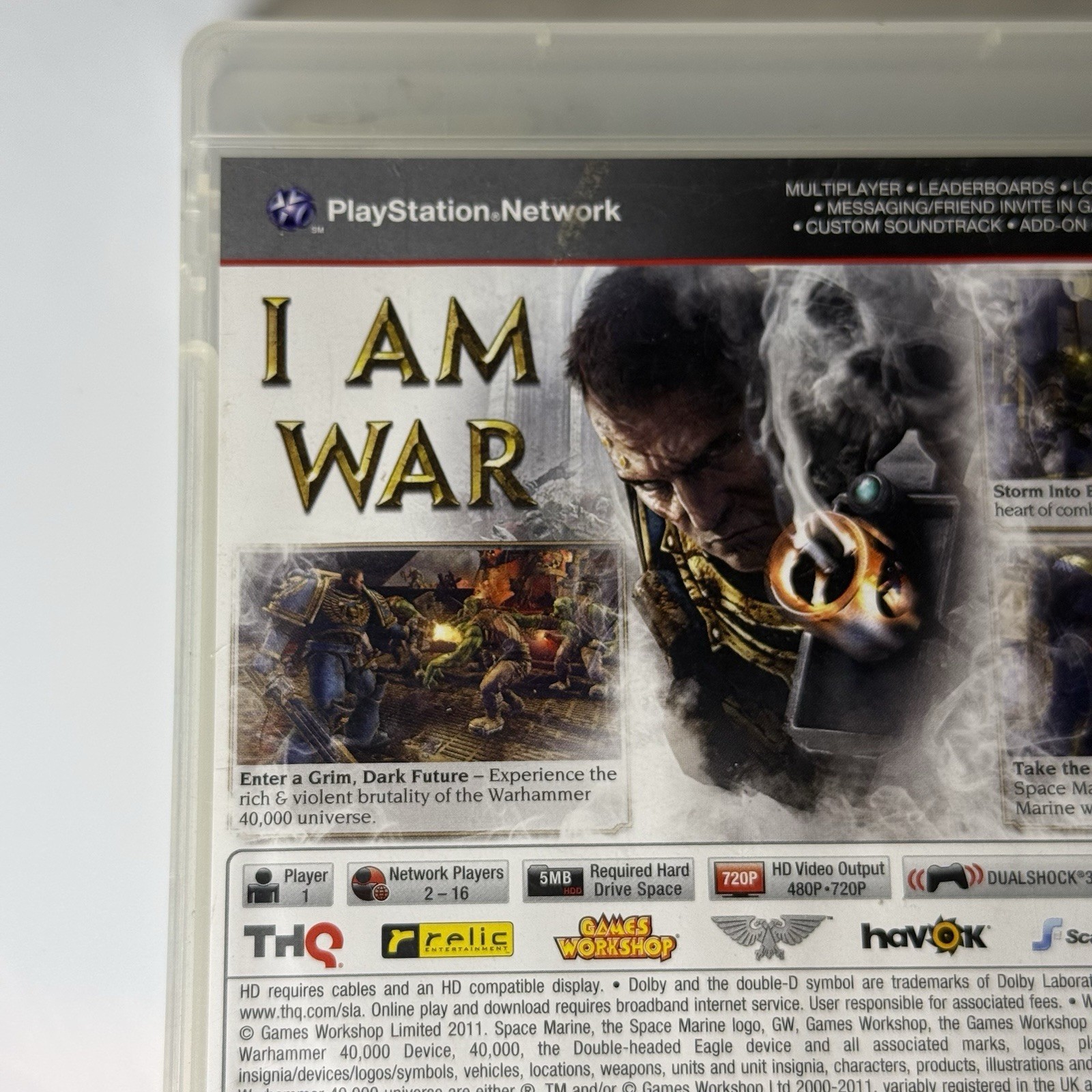 Warhammer 40000: Space Marine (Playstation 3, ps3, 2011) CIB Complete w/ Manual!