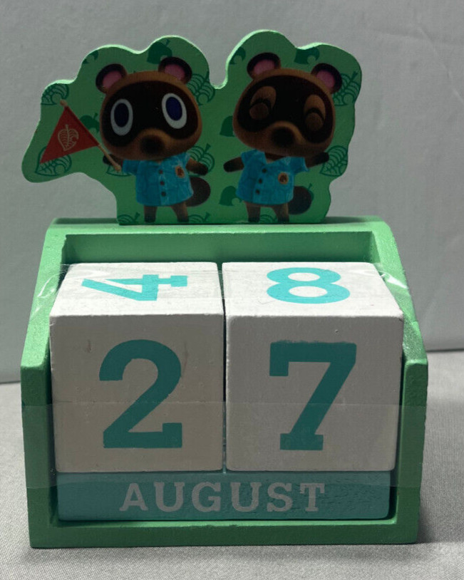 Animal Crossing New Horizons Wooden Block Calendar New Without Packaging