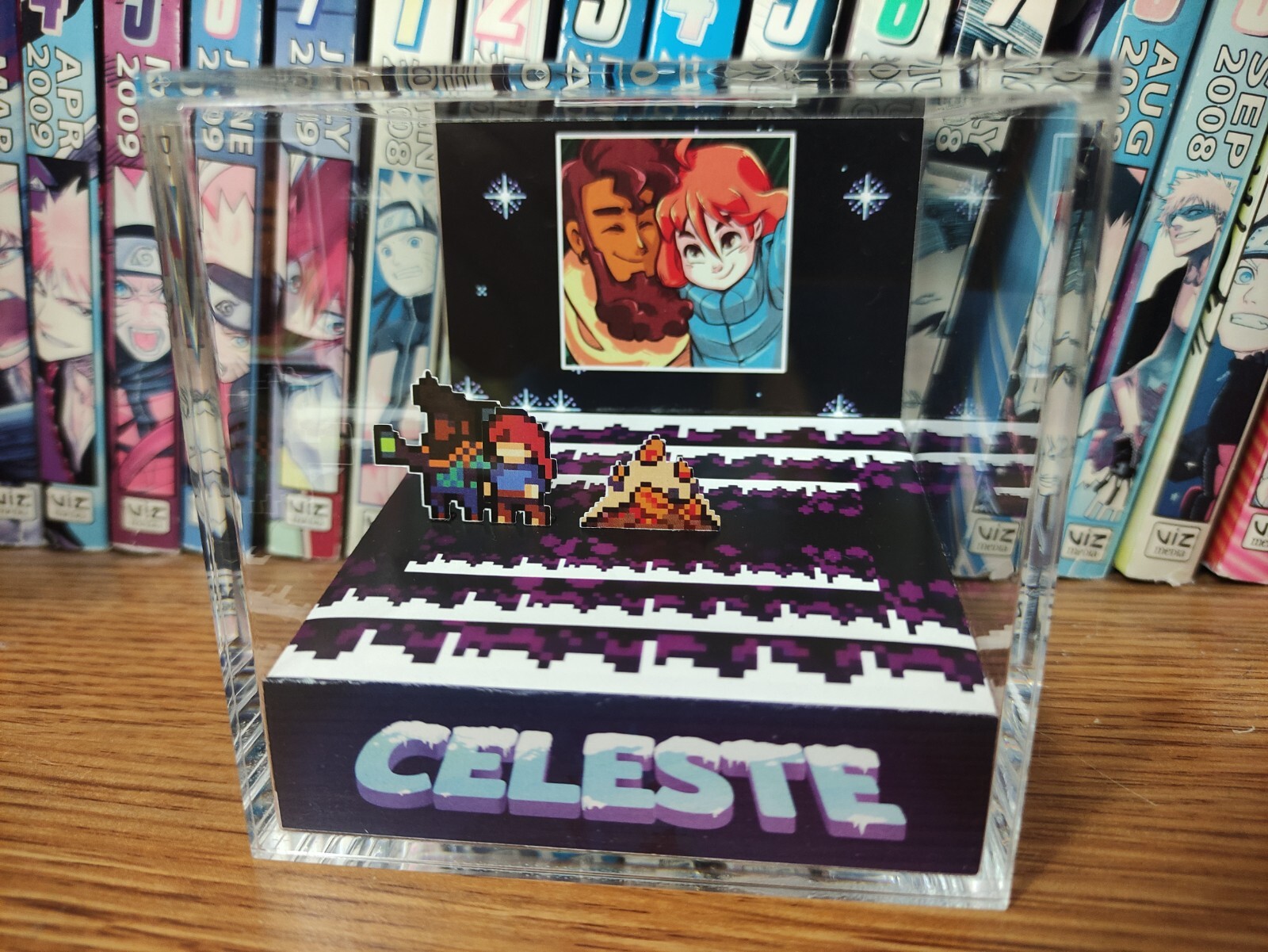 Celeste Madeline Selfie Handmade Diorama – Gameboy / Retro Gaming Cube – Fanart