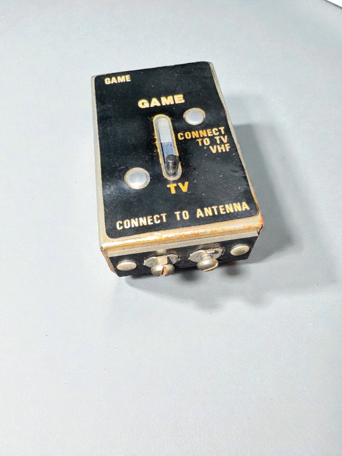 VTG Computer Atari Game to TV Antenna Switch Adapter VHF Connection #2