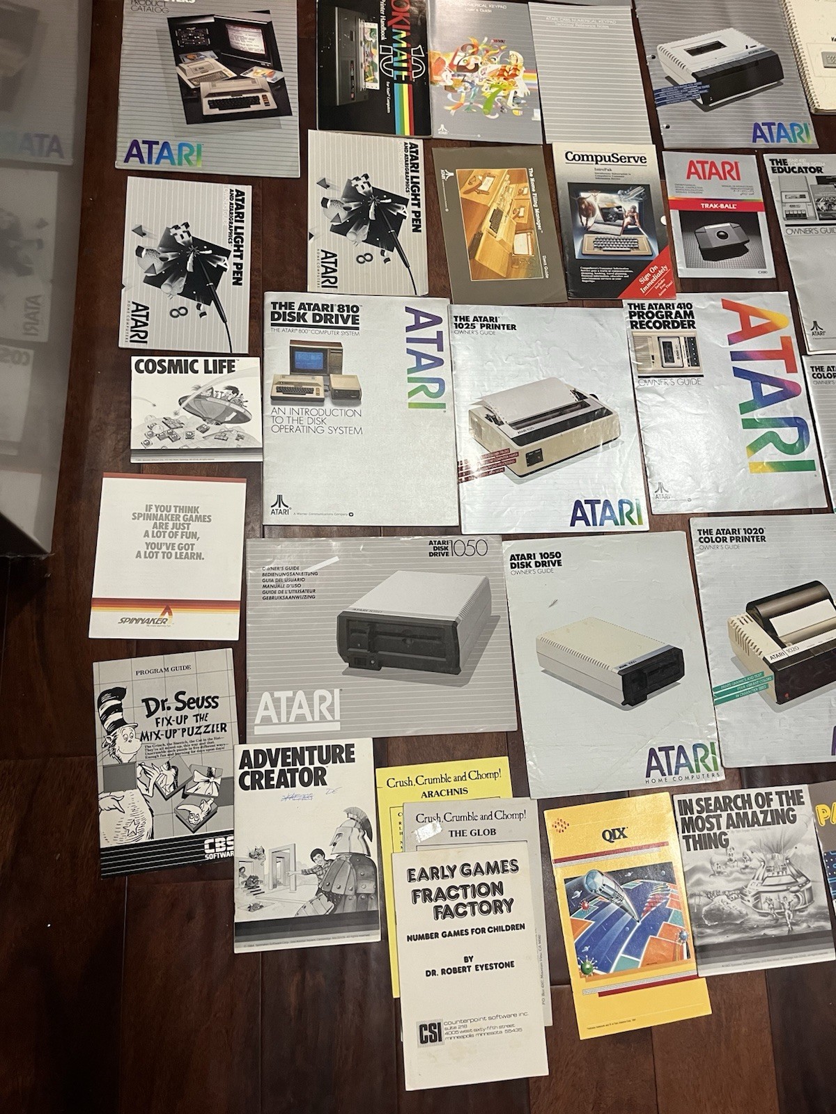 giant atari owners user manuals game manuals & more Lot 62 400/800 1050