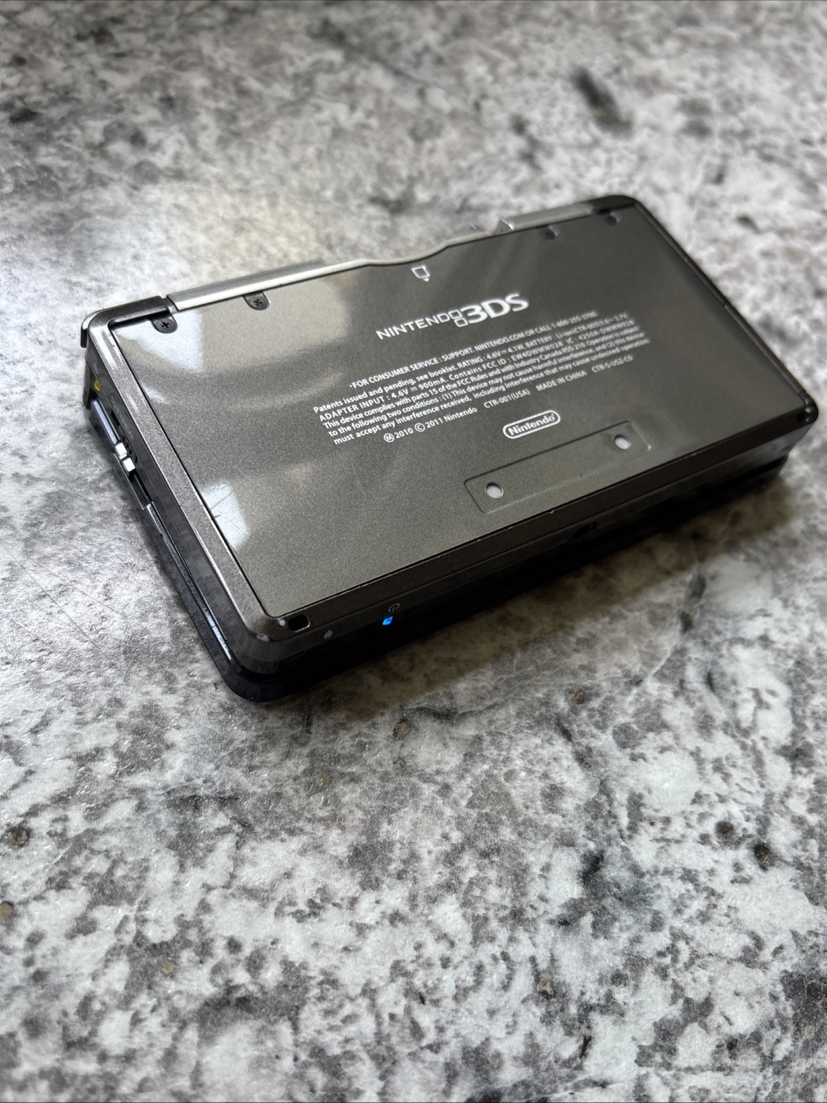 Nintendo 3DS – Cosmic Black & Grey With Charger , SD Card 2GB