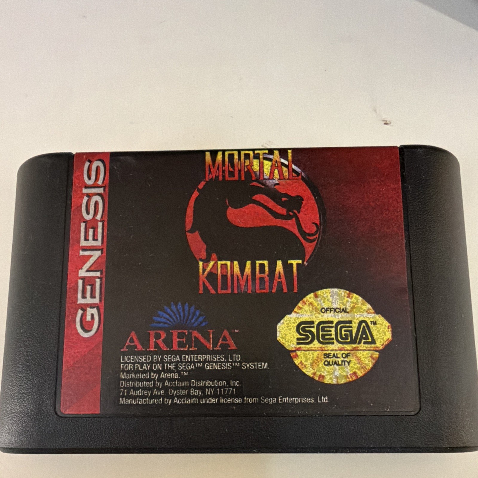 Mortal Kombat Sega Genesis 1992 NTSC-U/C Fighting MA-13 w/ Manual (Arena)