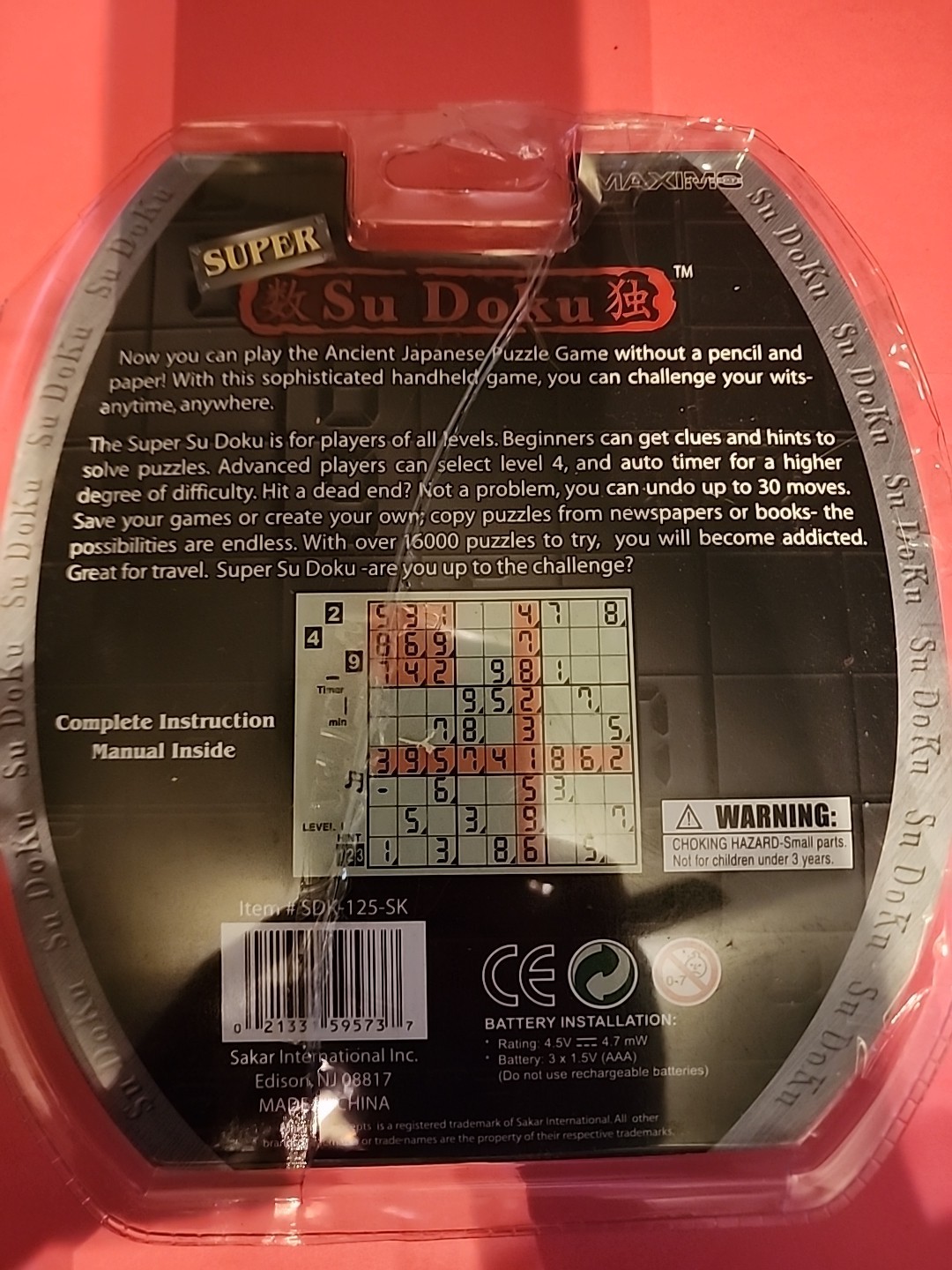 Hand Held Sudoku tested