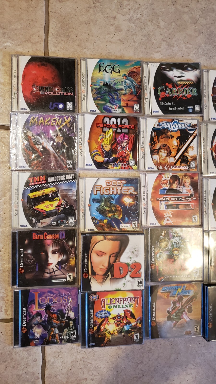 SEGA Dreamcast Games Lot Daytona HeavyMetal EGG Dino Crisis Maken X SEAMAN D-2