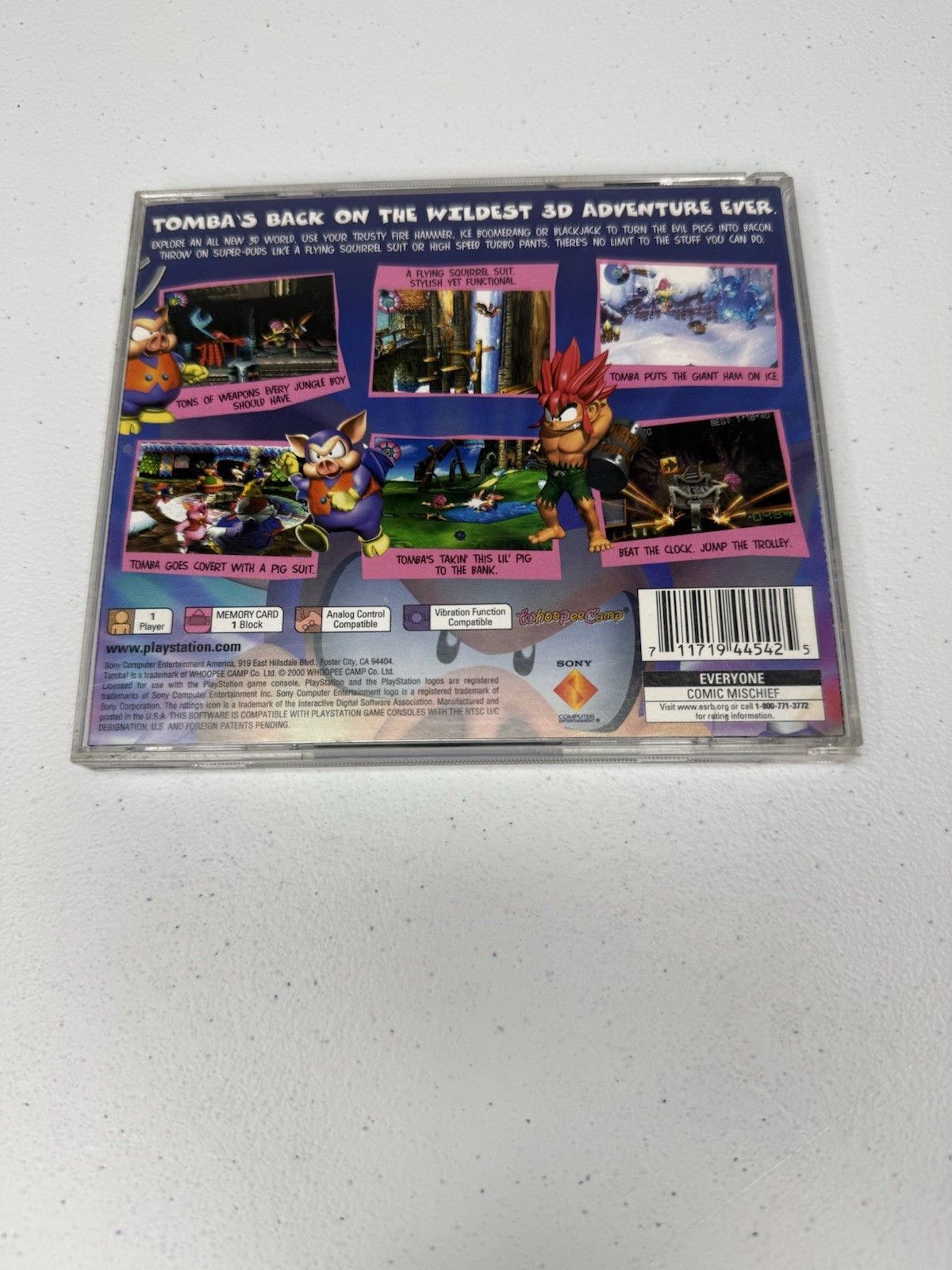 Tomba! 2 The Evil Swine Return PS1 Playstation Complete Tested Works Black Label