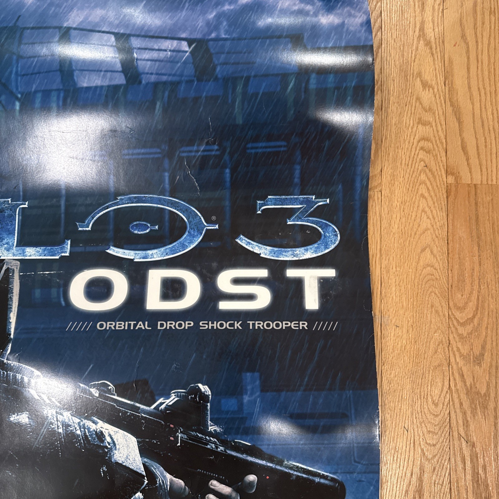 Halo 3 ODST GameStop Dual Sided Promotional Poster 33×48 – See Pics For Damage