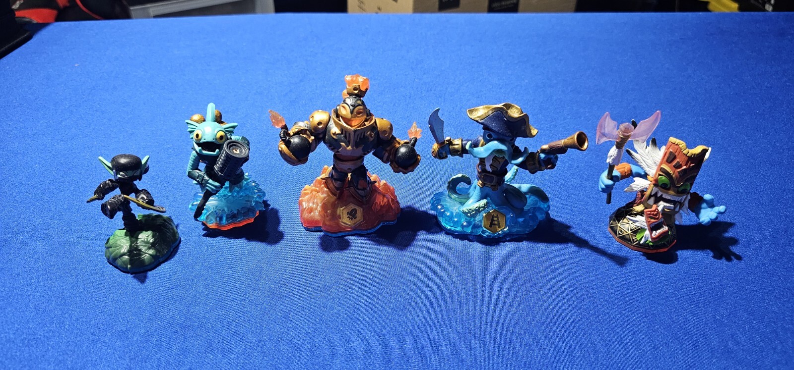 5x Lot – Activision Skylanders Figures – Stealth Elf, Gill Grunt, Blast Zone ++