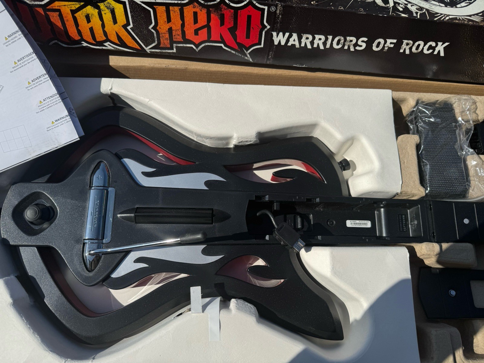 Guitar Hero Warriors Of Rock Wii Guitar Controller w/ Strap Original Box No Game