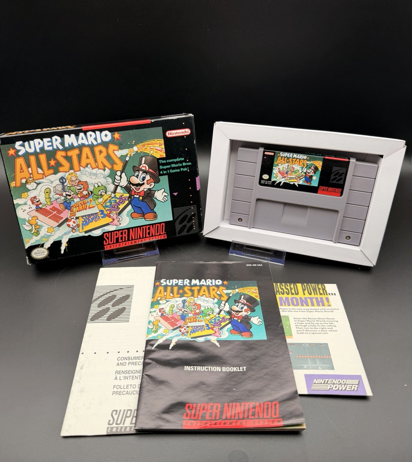 Super Mario All-Stars (Super Nintendo SNES) CIB Complete in Box Manual TESTED