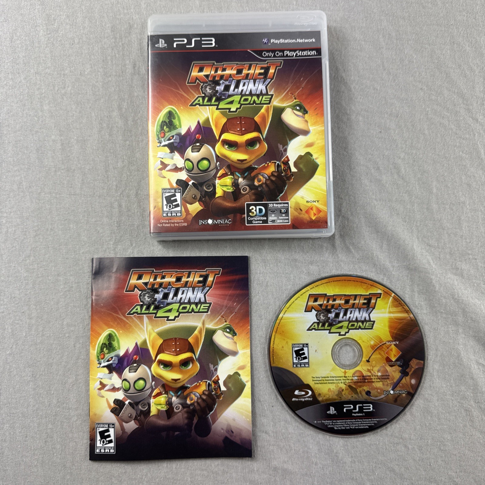 Ratchet & Clank: All 4 One (Sony PlayStation 3, 2011) Complete Tested Working