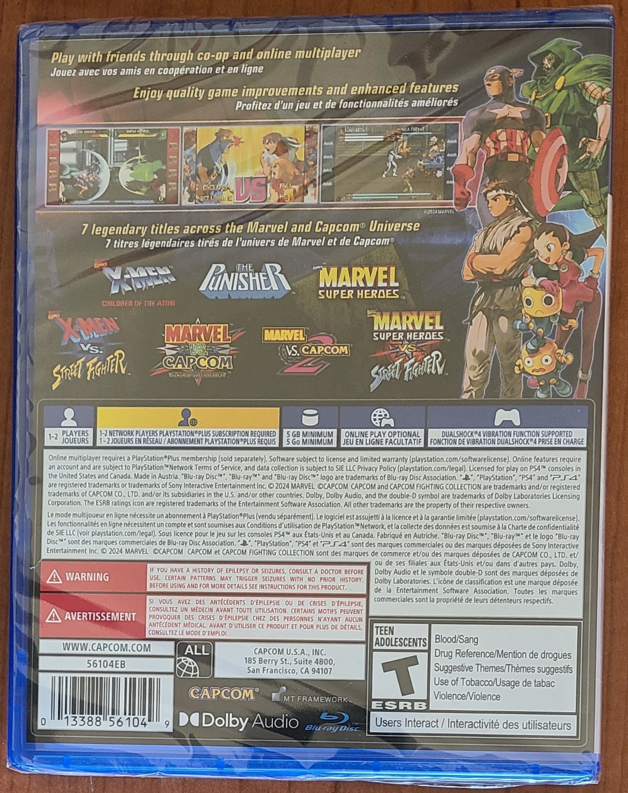 Marvel vs. Capcom Fighting Collection: Arcade Classics – PlayStation 4 (NEW)