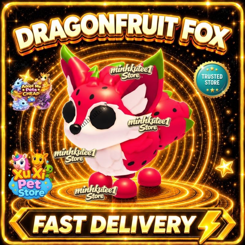 🍓 Dragonfruit Fox | MFR/NFR/FR Meega Neoon Adopt Pet – Trusted & Fast Delivery