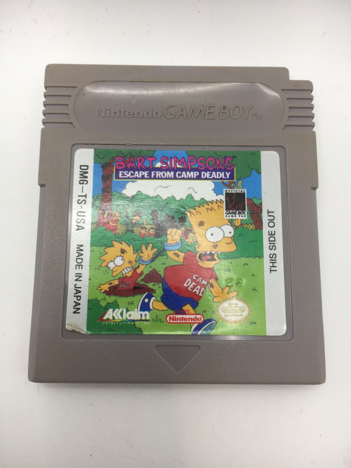 Game Boy 1991 – Bart Simpson’s Escape From Camp Deadly w/ Manual (Works)