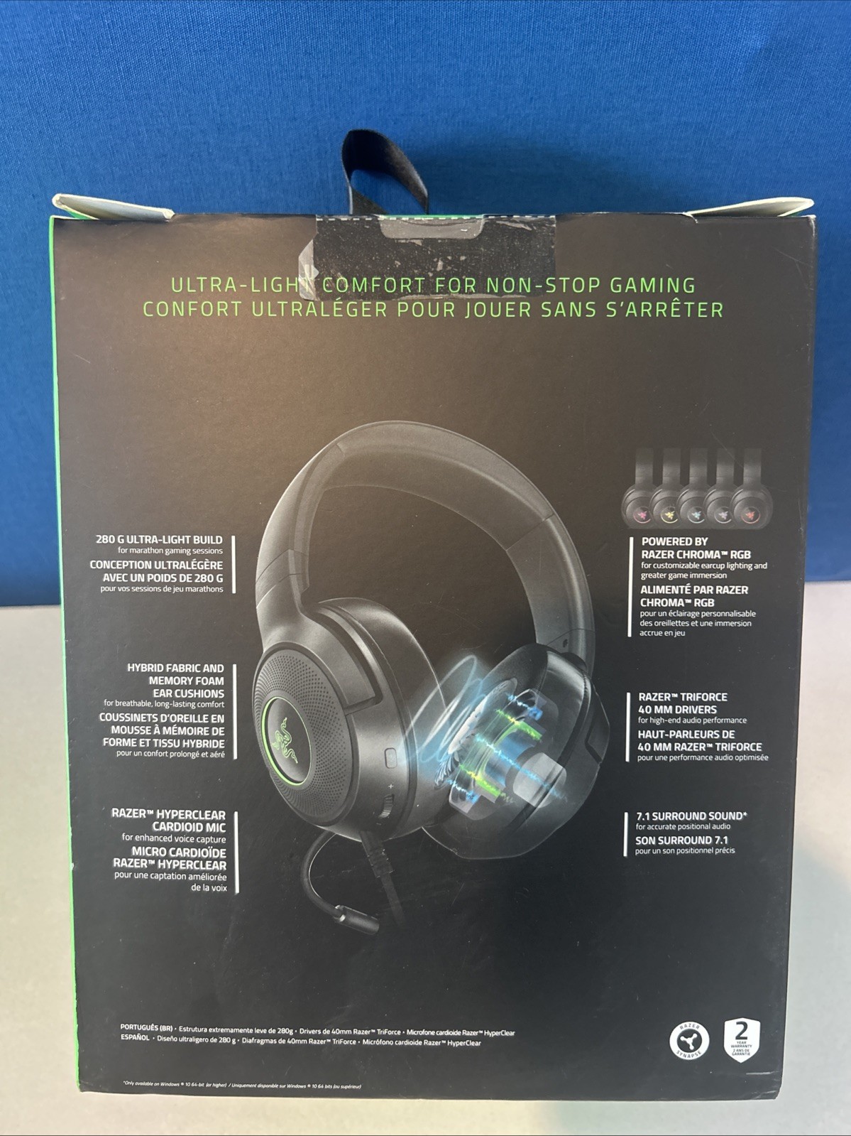 Razer Blackshark V2 X Black Over the Ear Gaming Headset