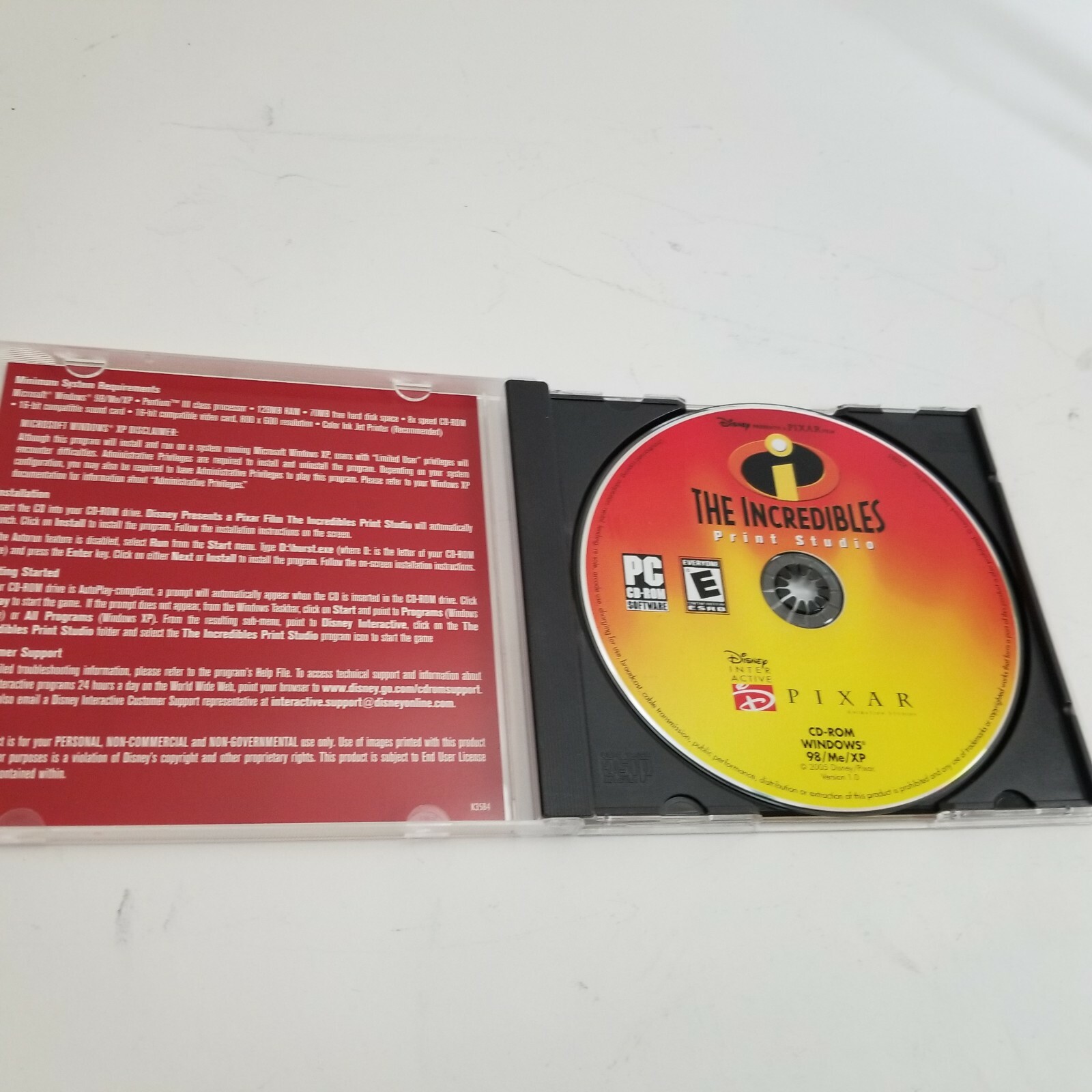 The Incredibles PC-CD ROM Print Studio Disney Pixar
