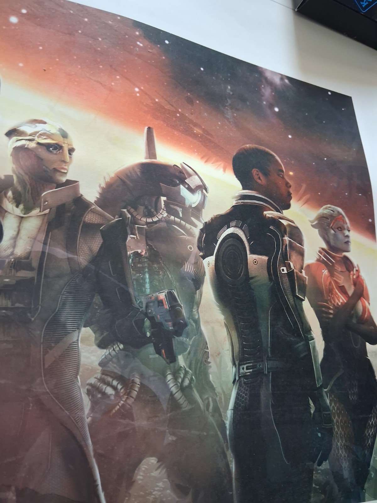 Mass Effect 2 The Team Lithograph 2011 Great Condition