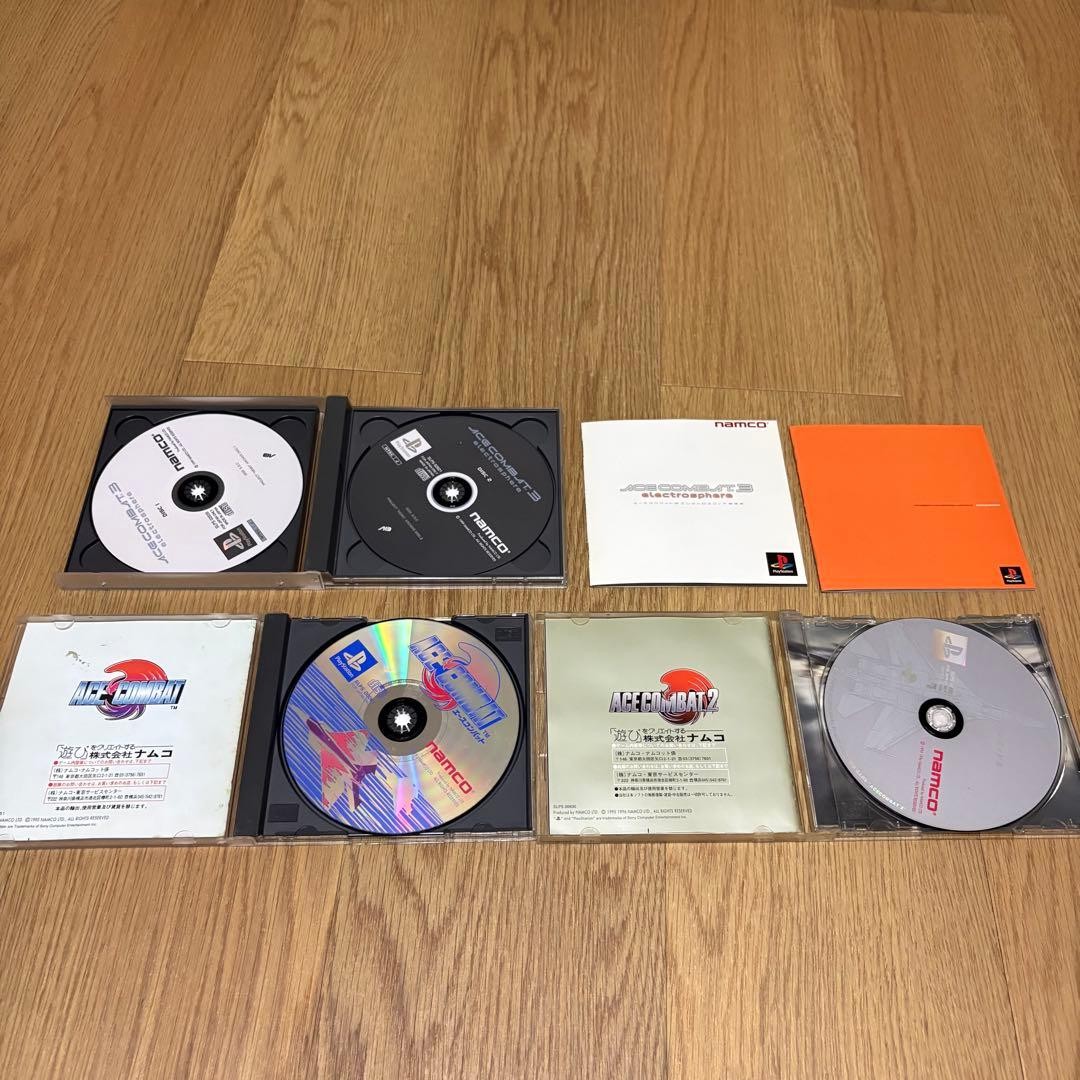 Ace Combat 1 2 3 set Sony PlayStation 1 PS1 Japanese Tested ver