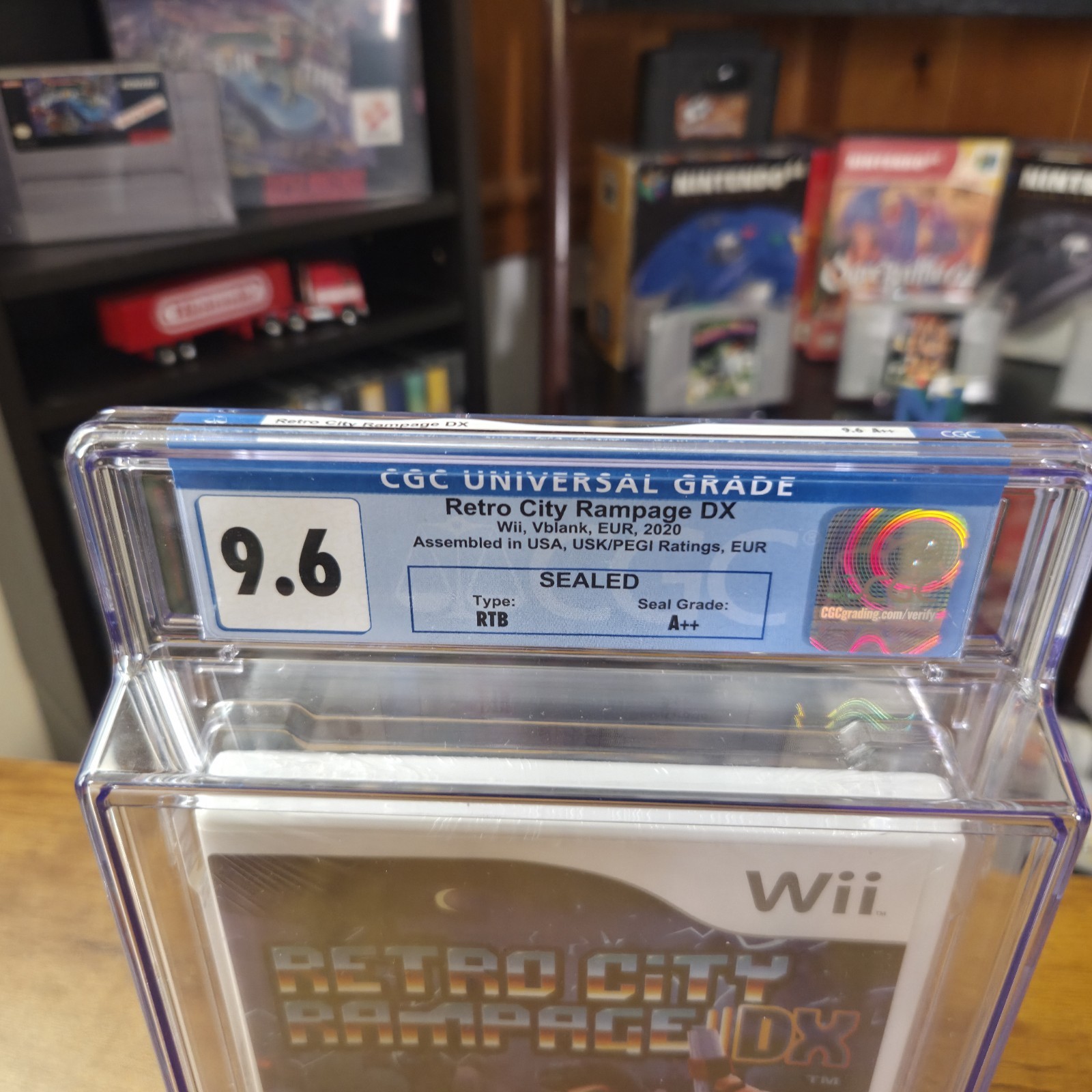 Nintendo Wii – Retro City Rampage DX PAL – CGC Graded 9.6 – Rare W/Slip Cover