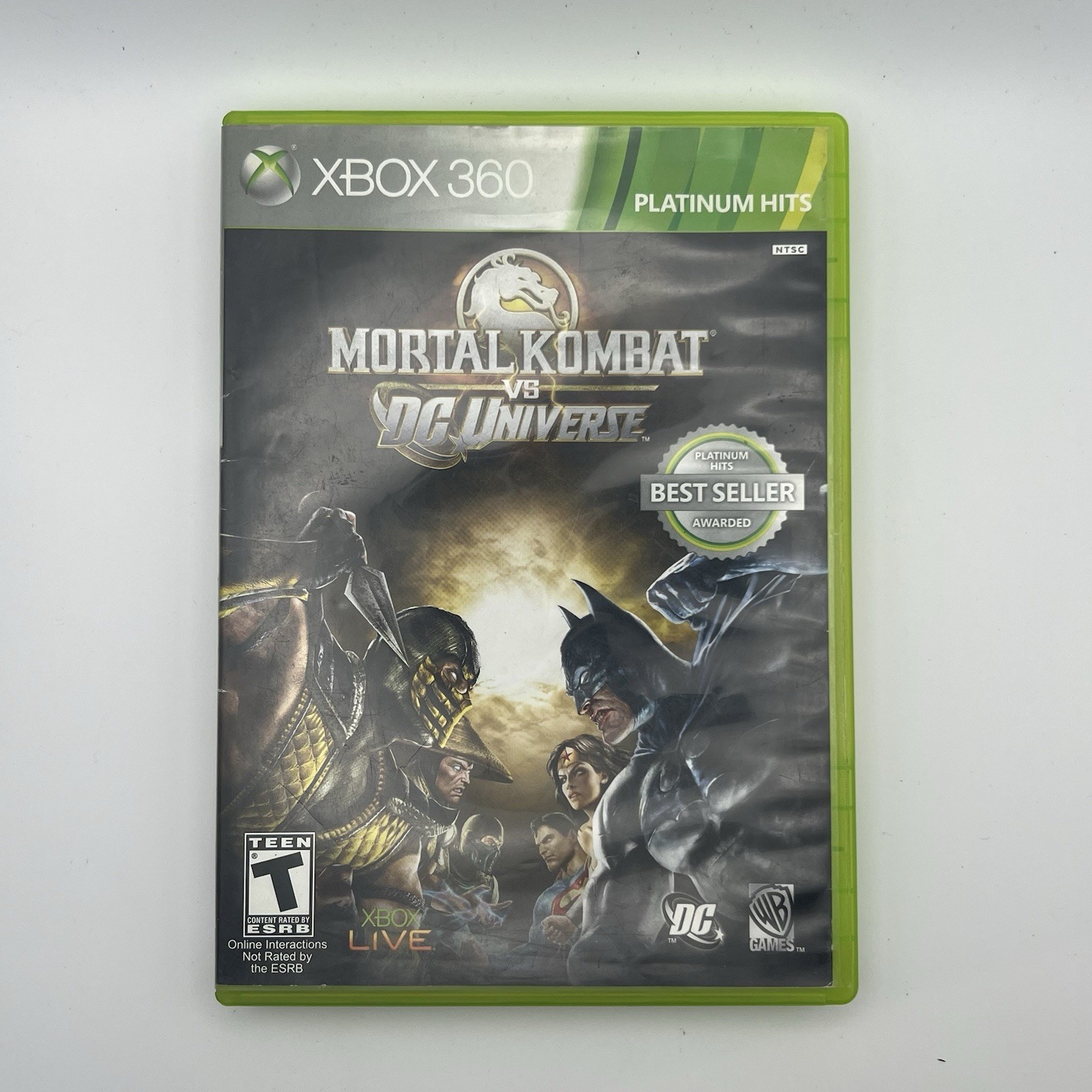 Mortal Kombat vs DC Universe 2008 Xbox 360 Platinum Hits Midway Batman VG NO MAN