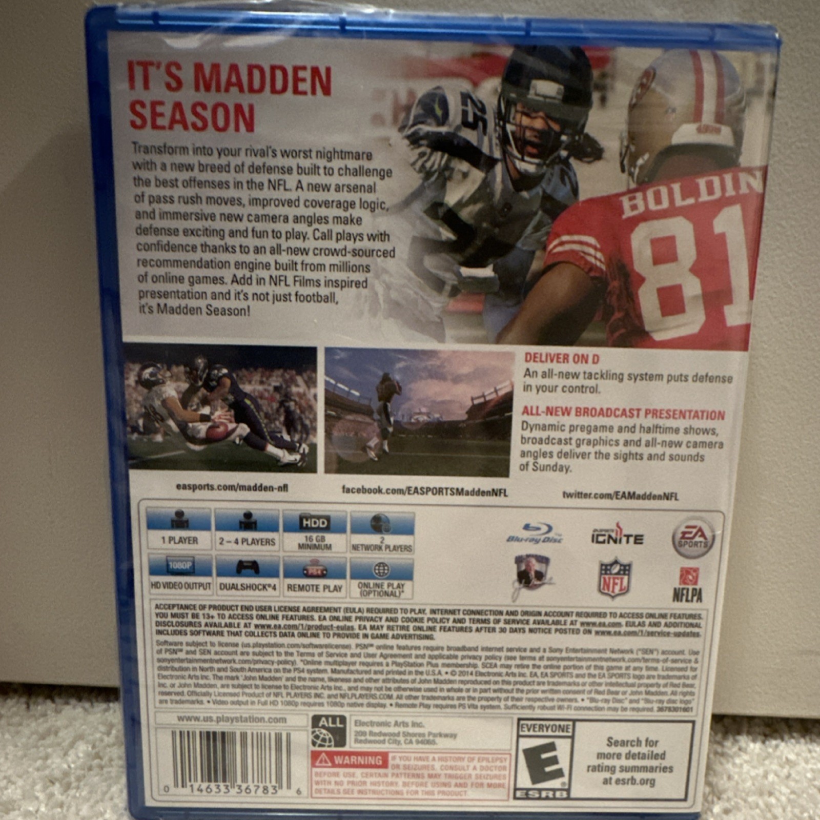 Madden NFL 15. PLAY STATION 4. FACTORY SEALED! FREE SHIPPING