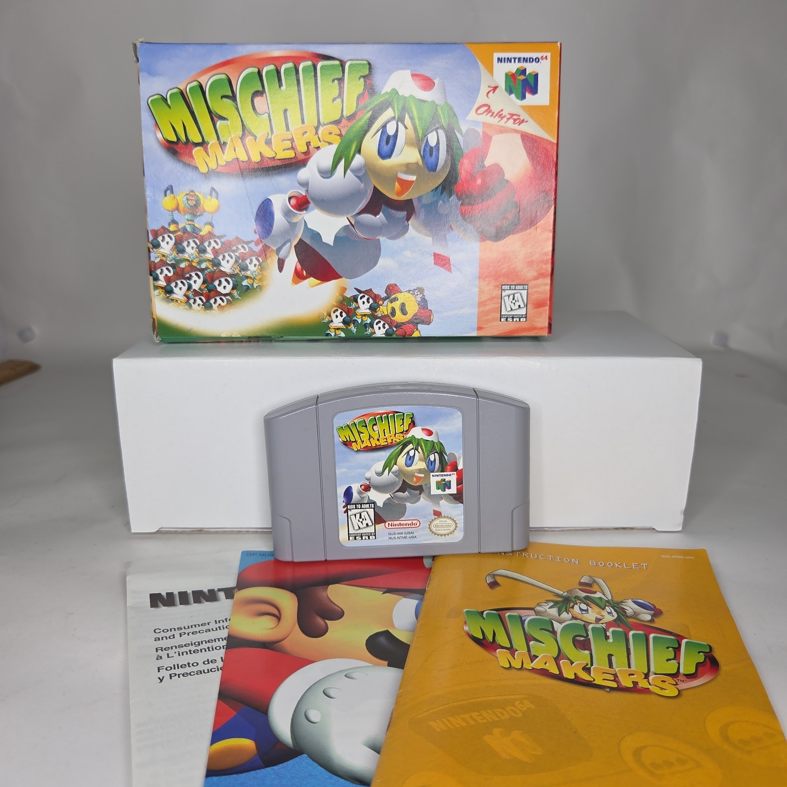 Mischief Makers Nintendo 64 N64 1997 Game Manual In Box 1 Player Everyone