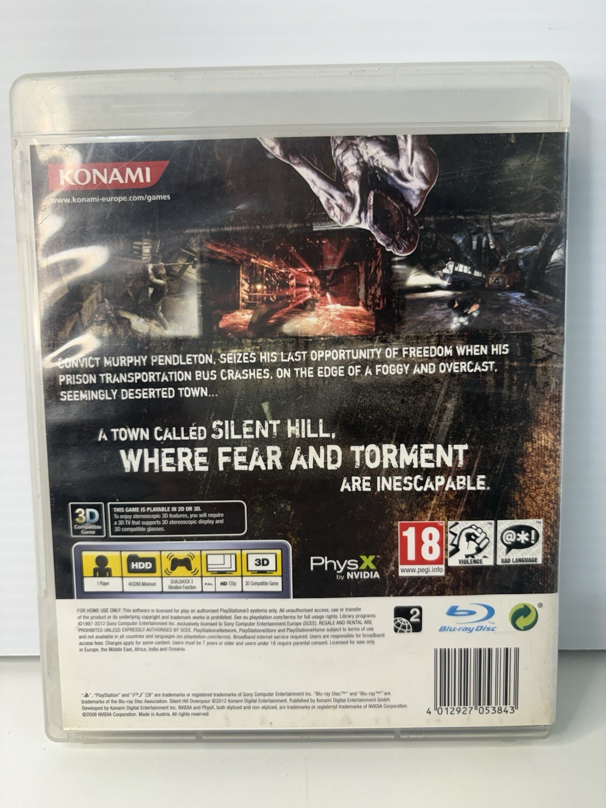 Silent Hill Downpour PlayStation 3 PS3 PAL Game Survival Horror With Manual