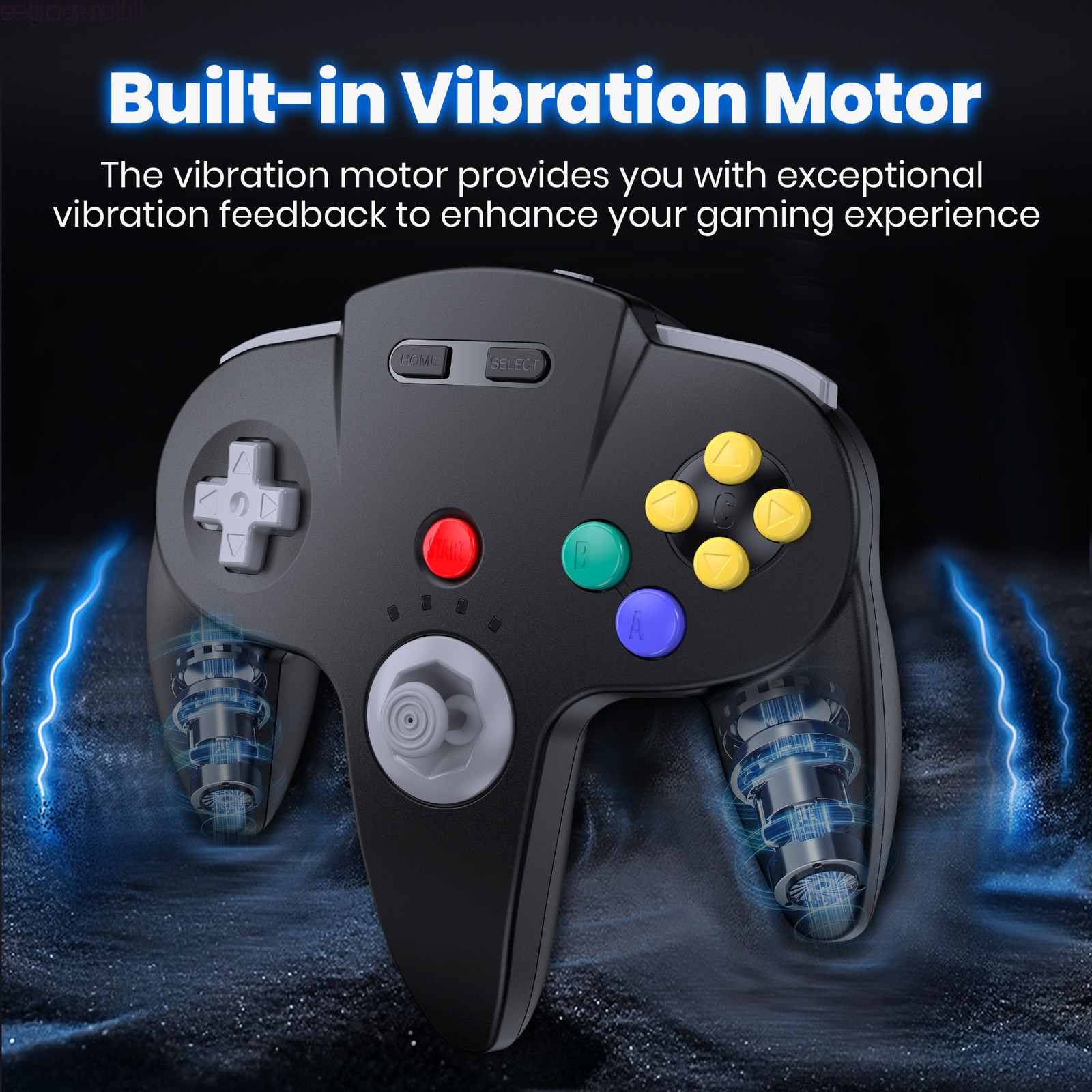 2.4G Wireless N64 Controller w/ Rumble Pak for Nintendo N64 or USB For Switch