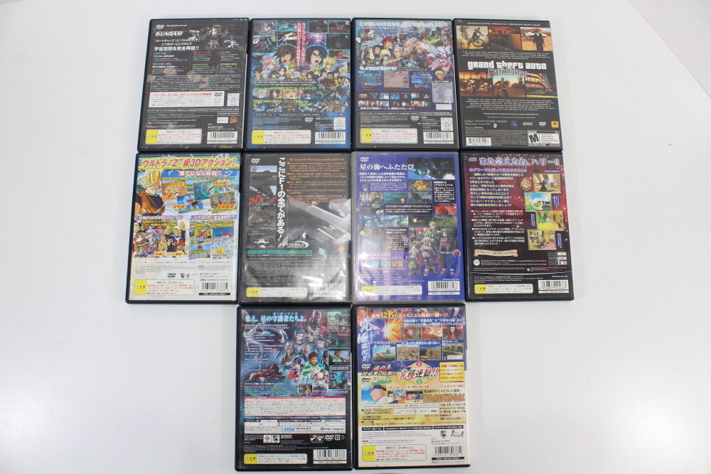 Lot 10 Popular Games Gundam GTA DBZ Naruto Star Ocean Phantasy Star PS2 Japan