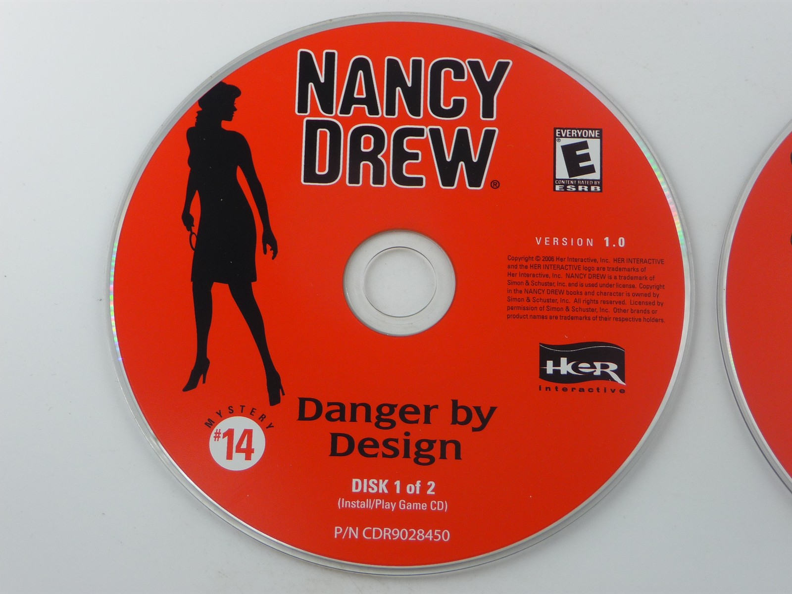 Nancy Drew: Danger by Design Mystery #14 PC CD-ROM Game – 2 Discs Only