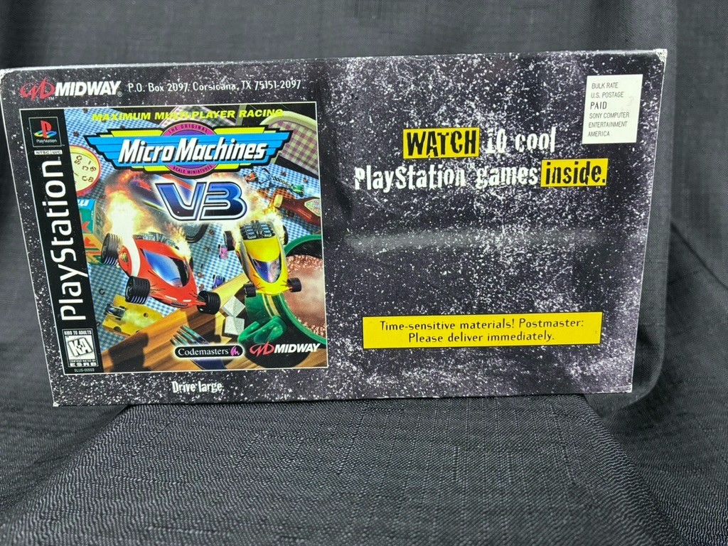 Midway PlayStation Micro Machines V3 VHS Tape 10 PS Games 1997 NBA Fastbreak