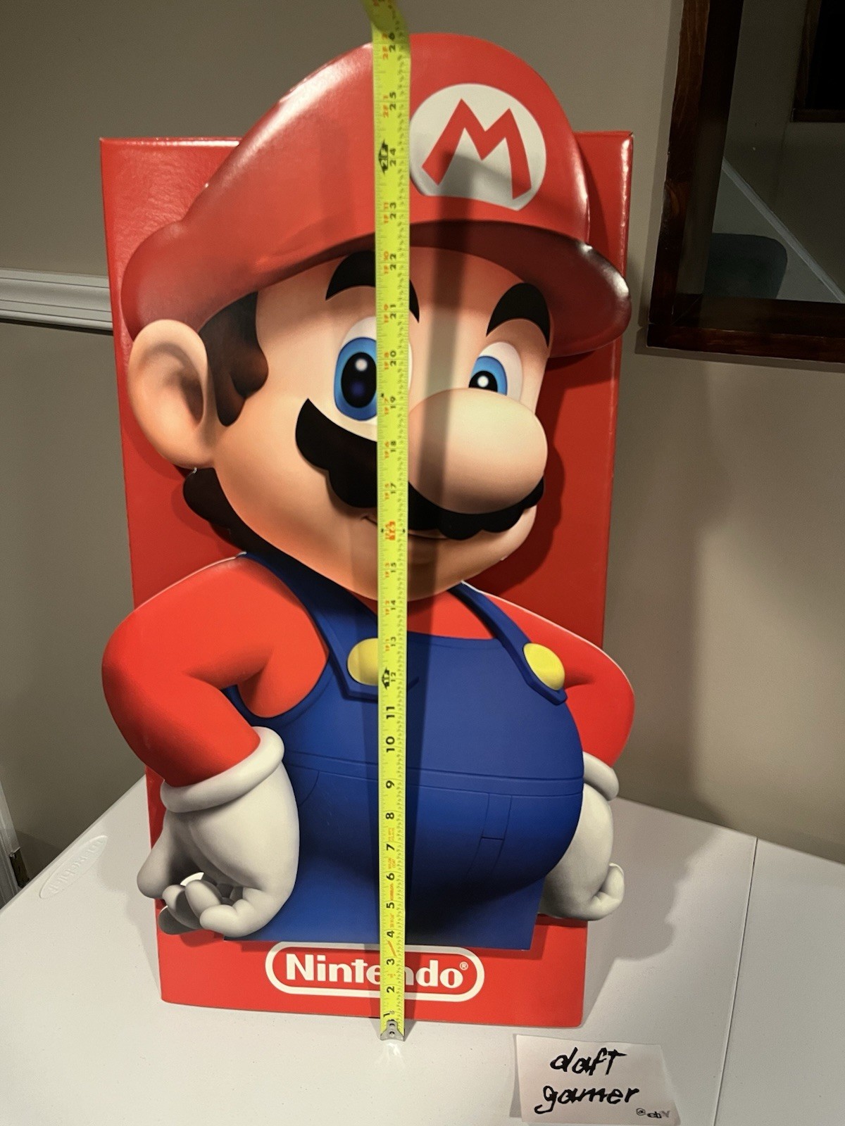 Nintendo Store Display Super Mario Double Sided Retail Sign TOYS R US Kiosk RARE
