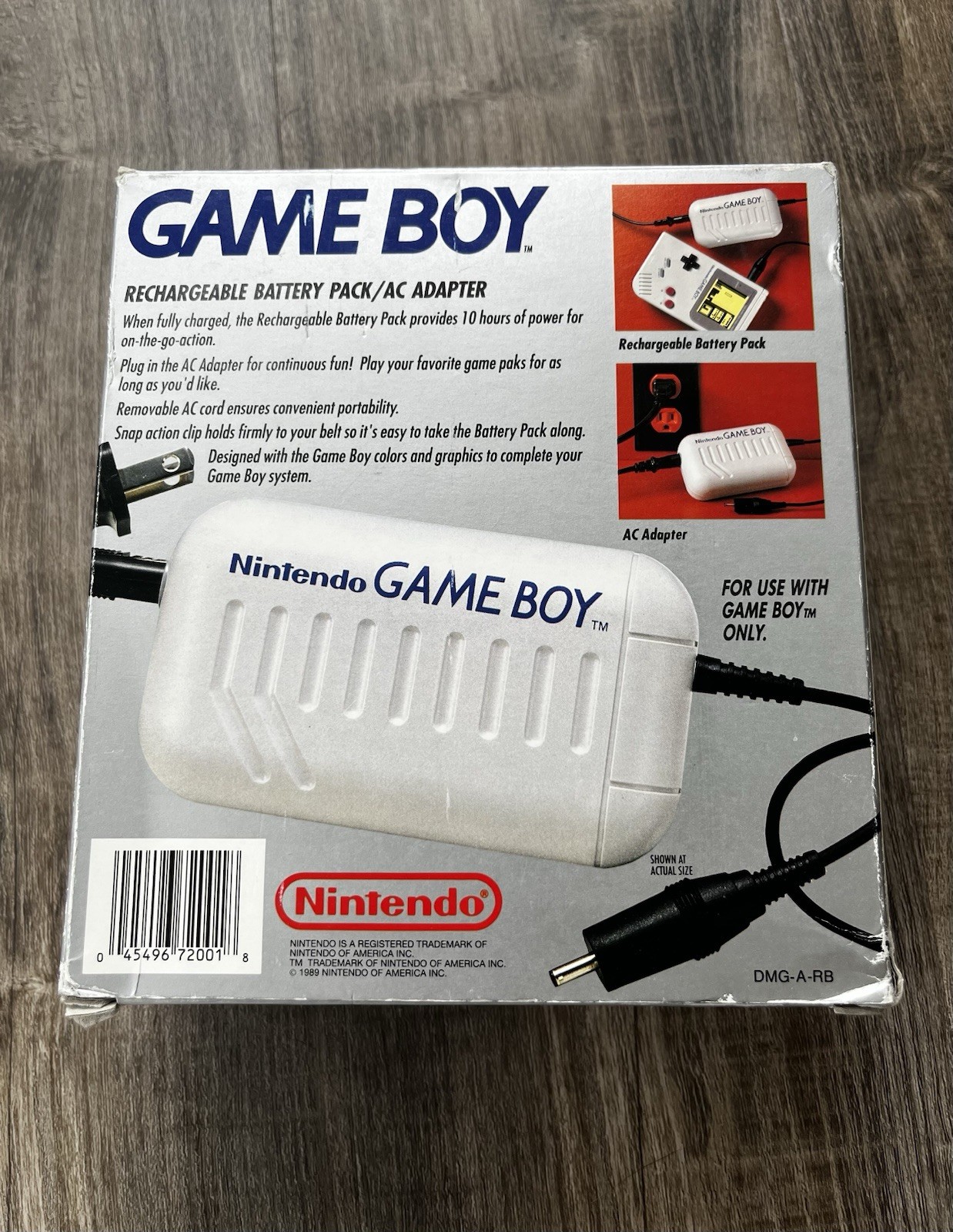 Nintendo Original Game Boy Rechargeable Battery Pack AC Adapter CIB Tested