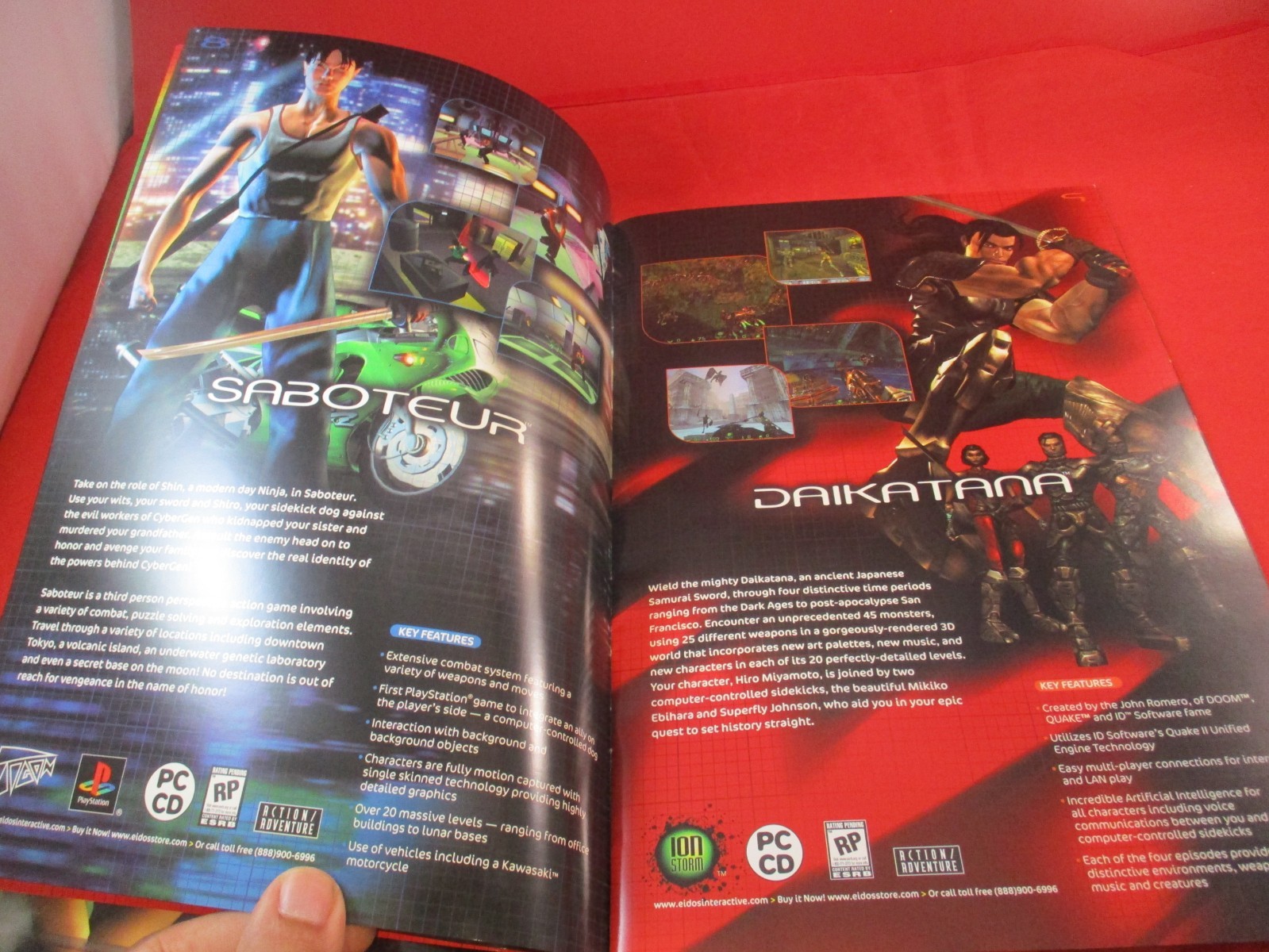 Eidos Interactive 1999 Product Catalog Tomb Raider Gex 3 Braveheart Daikatana