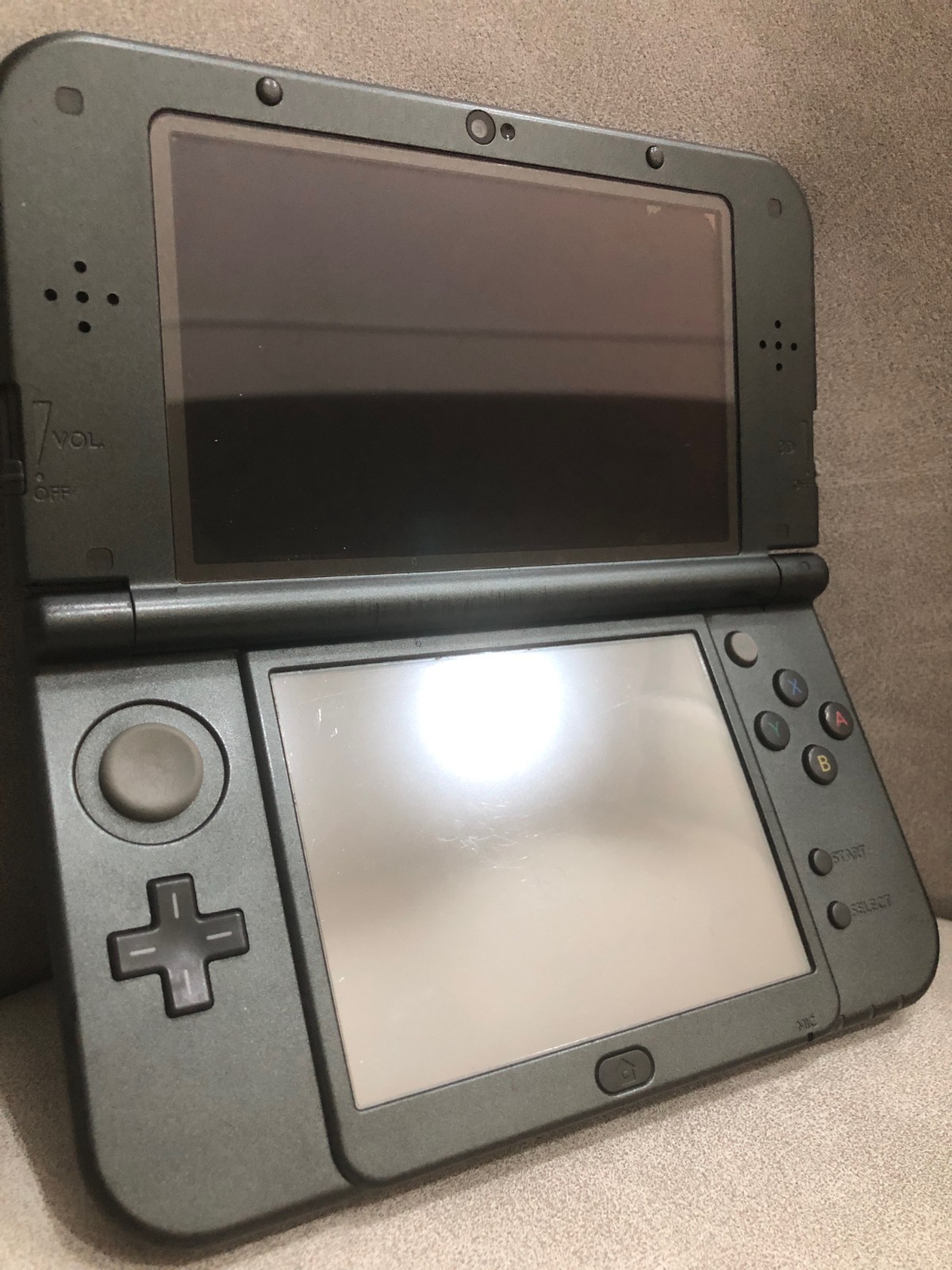 New Nintendo 3DS LL Metallic Black Boxed Clean Condition No Stylus With Start Gu
