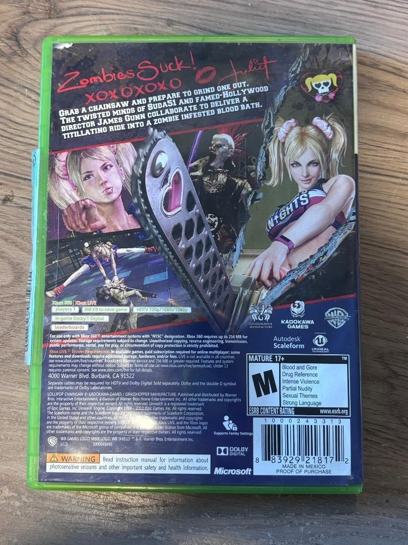Lollipop Chainsaw (Xbox 360) Good Condition CIB