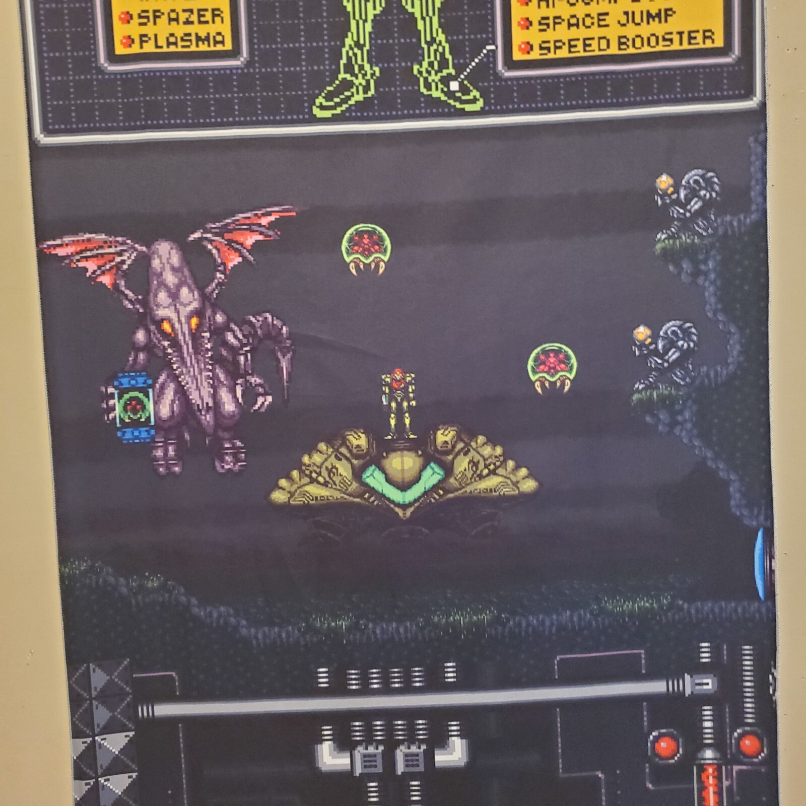 Super Metroid 5 x 1.5 foot tapestry banner wall flag Super Nintendo Samus