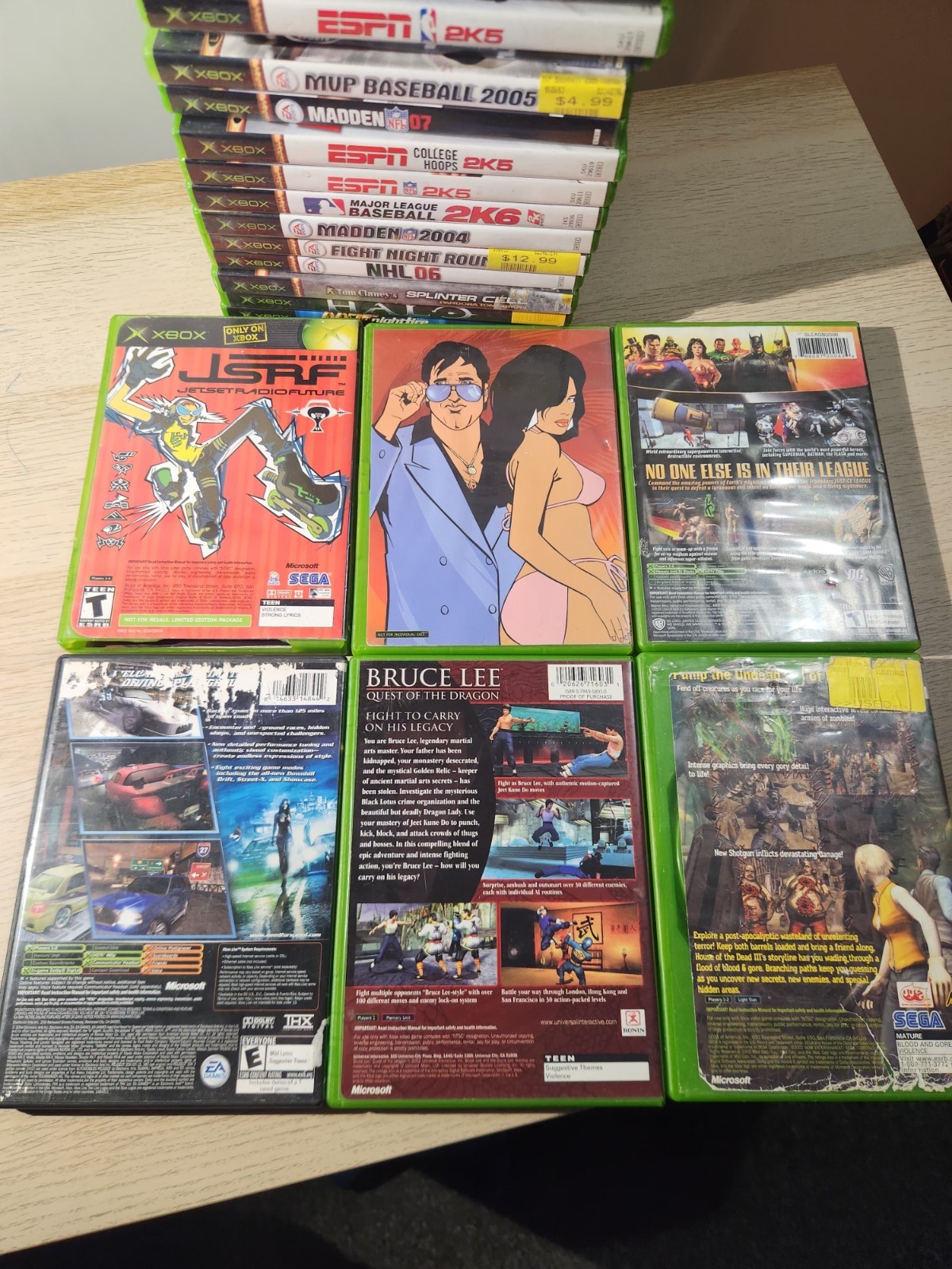 Microsoft Xbox Game Collection 23 Games 3 Wireless Controllers 1698/1537