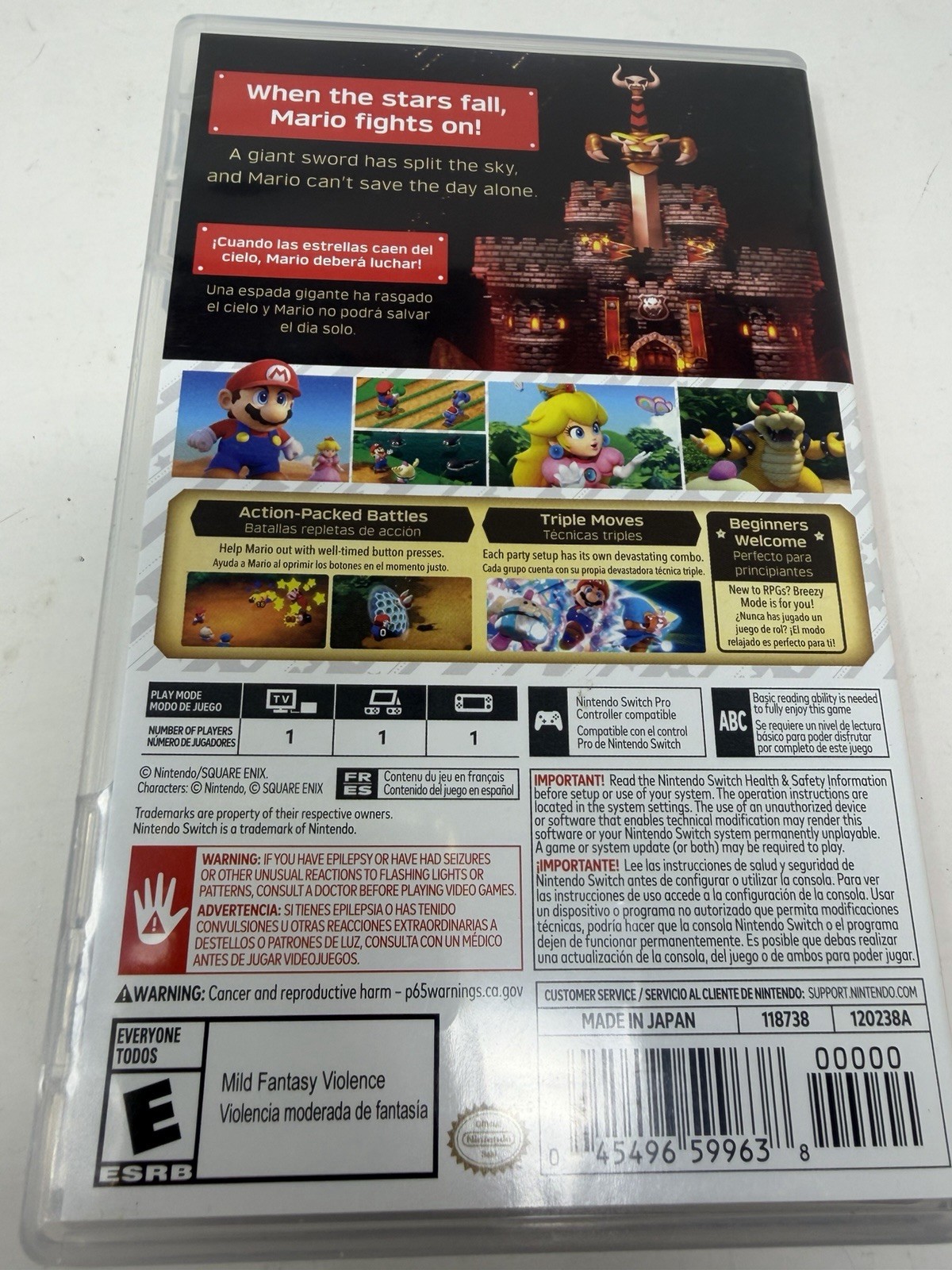 Nintendo Switch Super Mario RPG Complete Tested Working