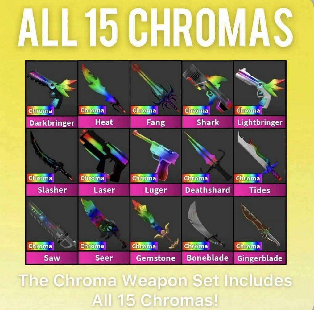 Roblox MM2 Murder Mystery 2 Chroma Set| Godly Chroma Bundles | Cheap Price❗️