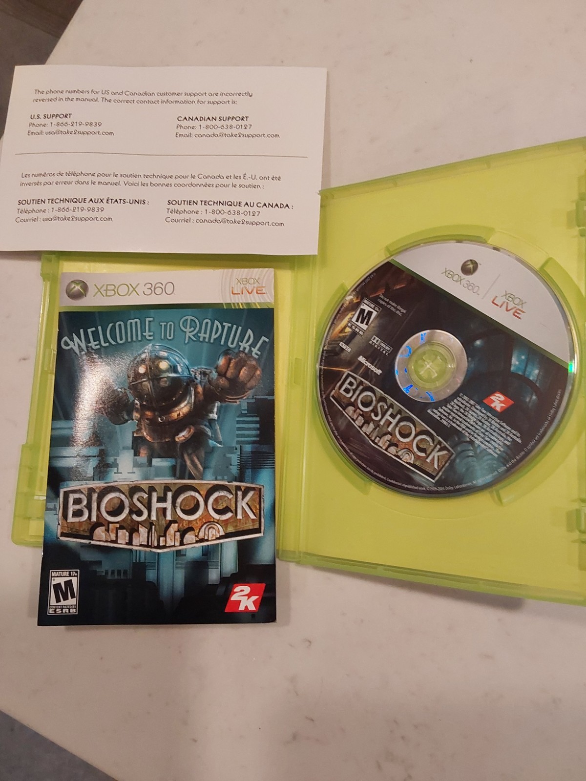 BioShock (Microsoft Xbox 360, 2007) XBOX 360 and Windows Edition – New/Unplayed