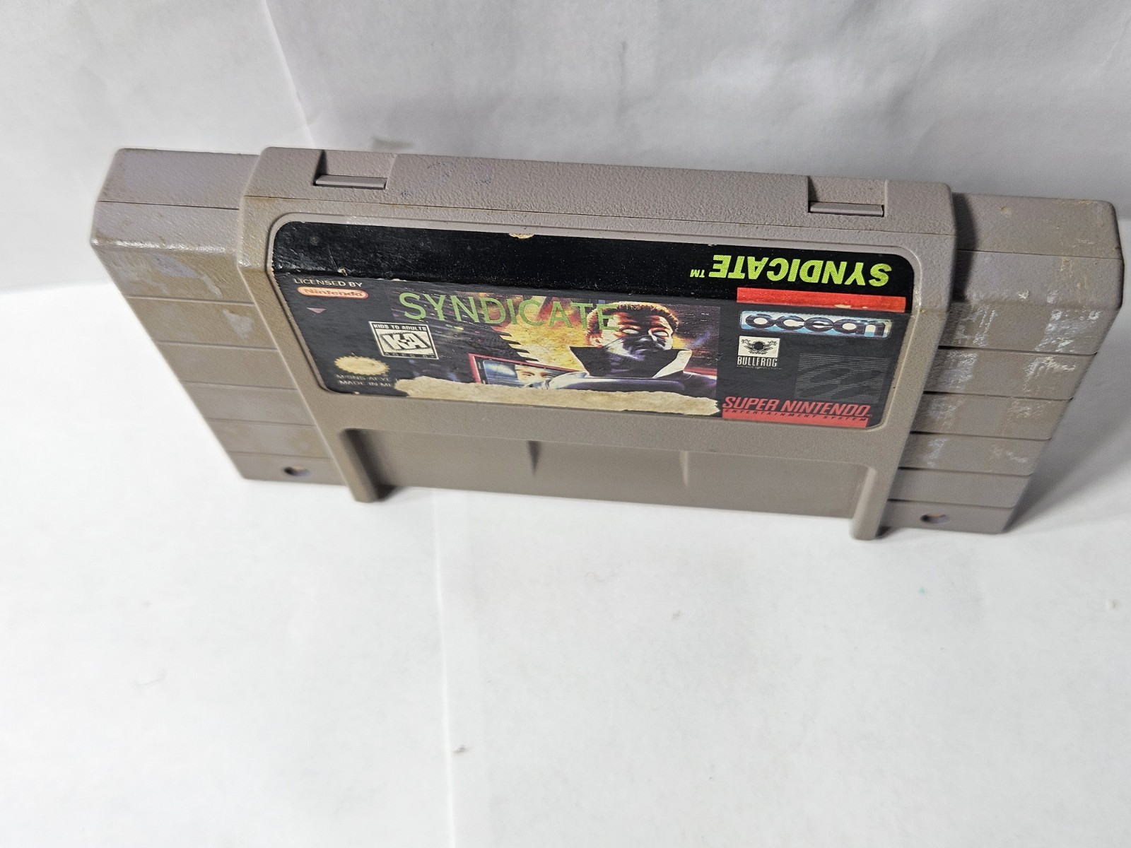Syndicate (Super Nintendo SNES, 1993) Game Cartridge & Manual Rare – No Box