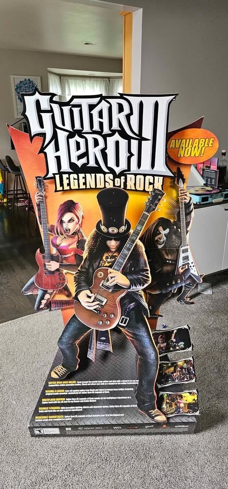 Guitar Hero III Legends Of Rock Standee Advertisement 5ft Slash Xbox Wii