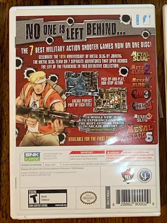 Metal Slug Anthology (Nintendo Wii, 2006) Manual included
