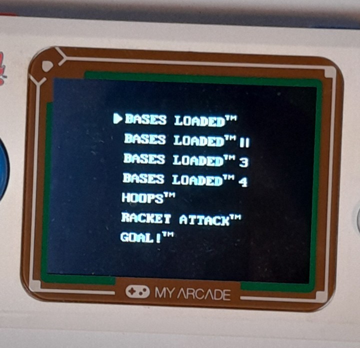 My Arcade Portable Gaming System Bases Loaded 7 Games Full Screen Pocket Player