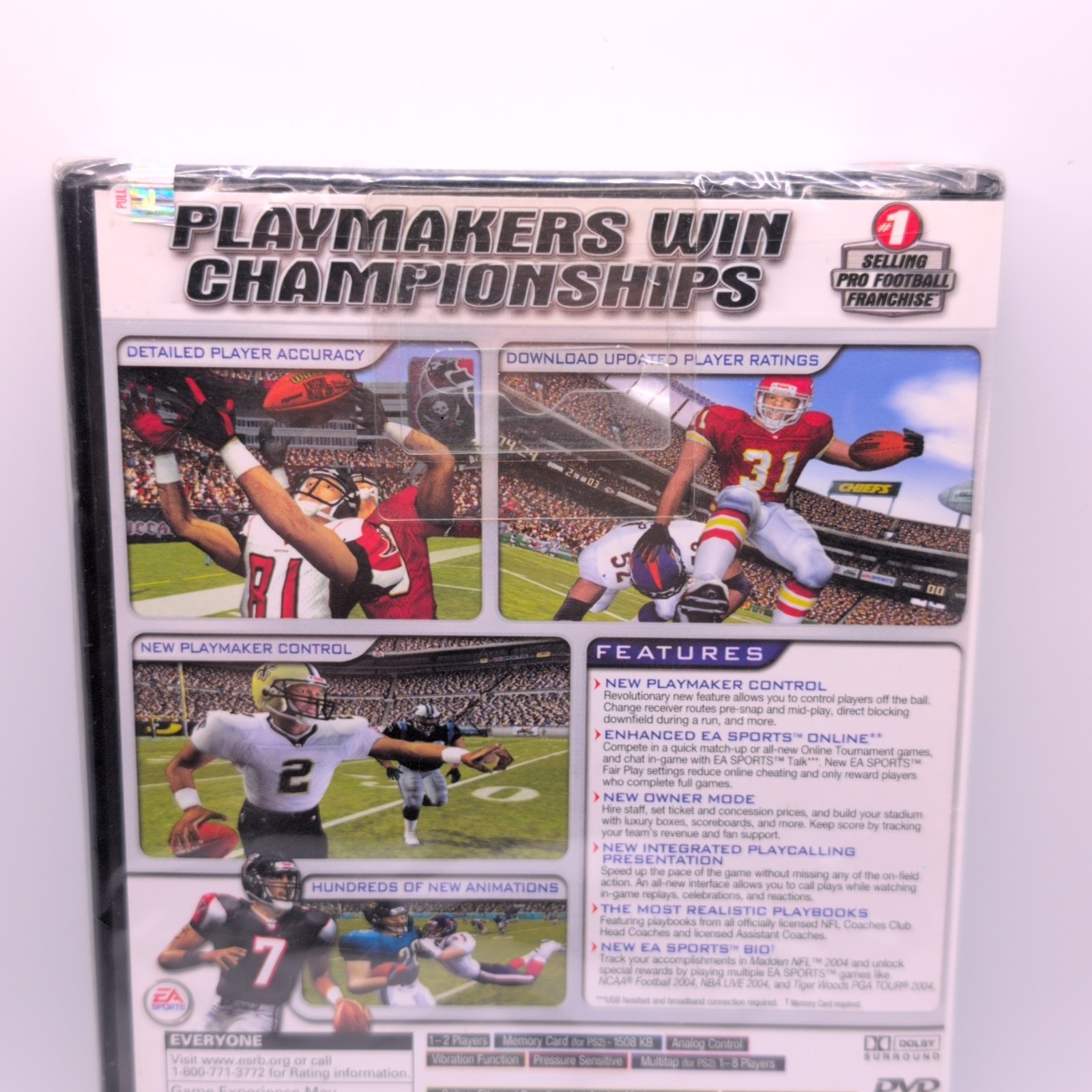 Madden NFL 2004 SEALED (Sony PlayStation 2, 2003) Ripped Corner Hang Tag