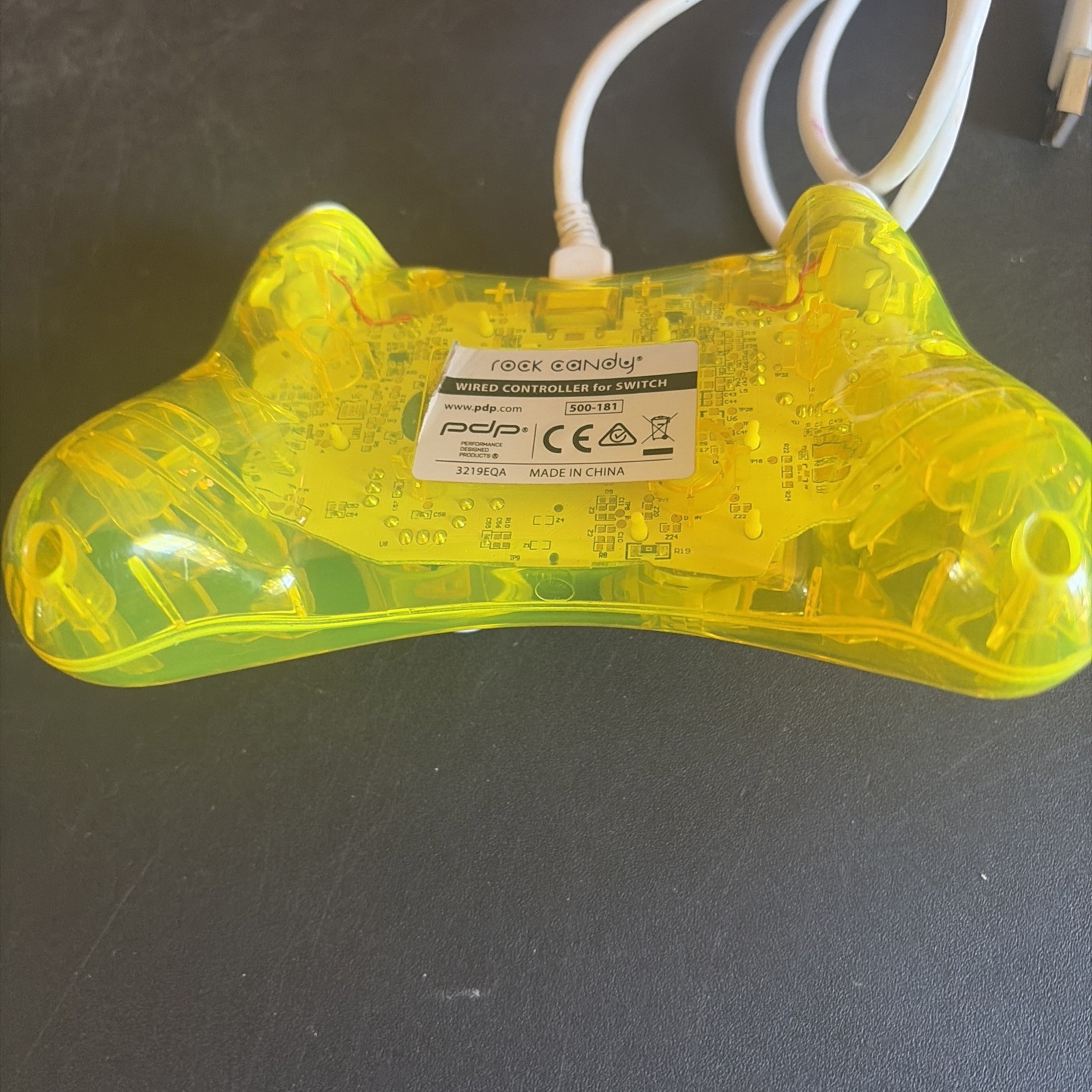Yellow Rock Candy Nintendo Switch Wired Controller Transparent – Tested