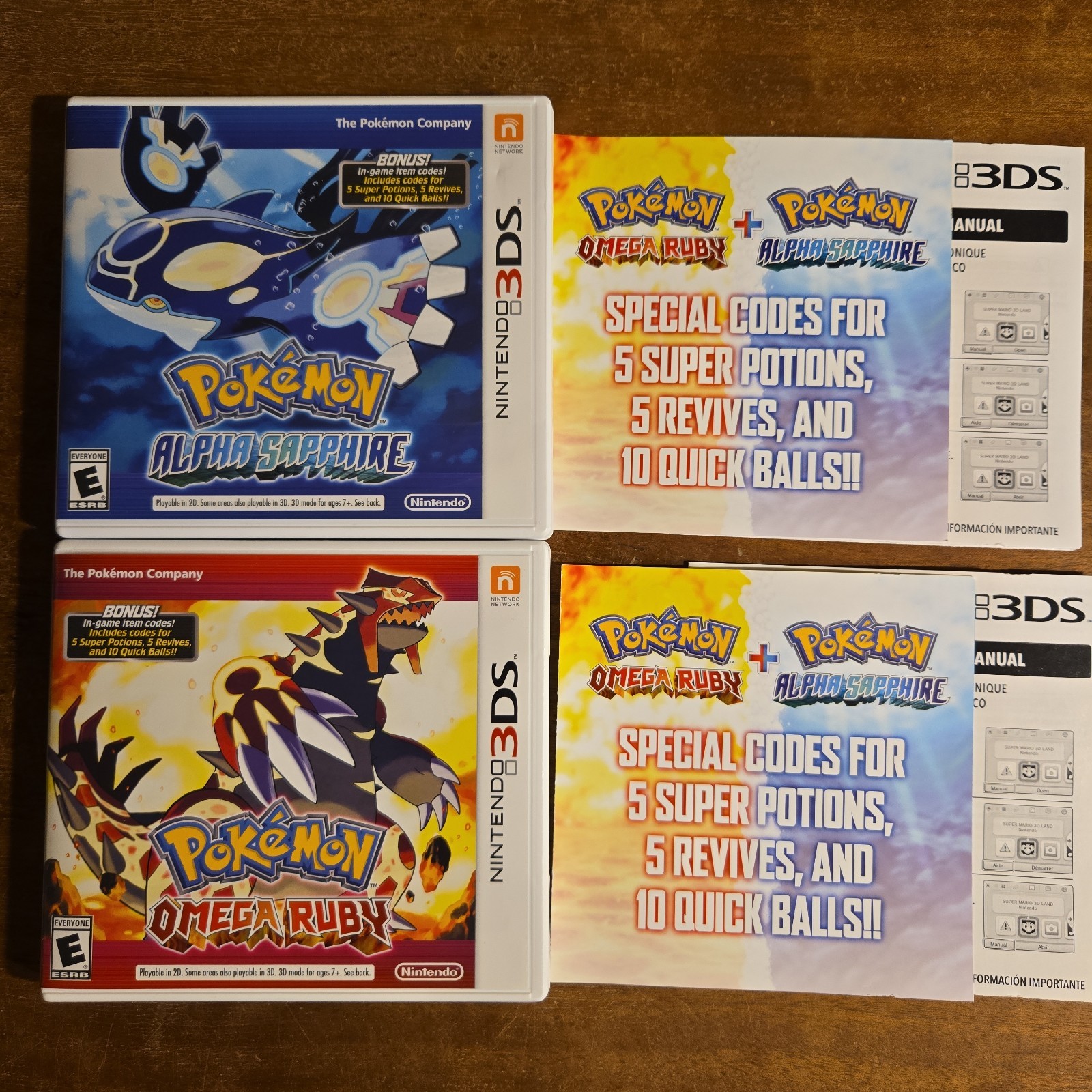 Pokemon Omega Ruby & Alpha Sapphire – BONUS Variant With Bonus Insert -NO GAME